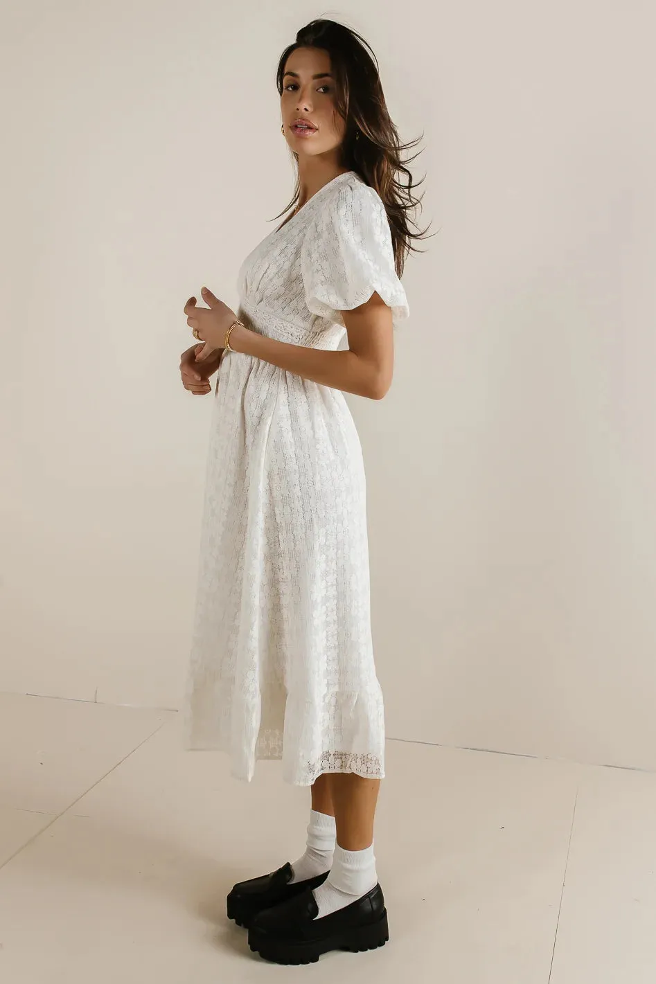 Kyomi Floral Lace Dress