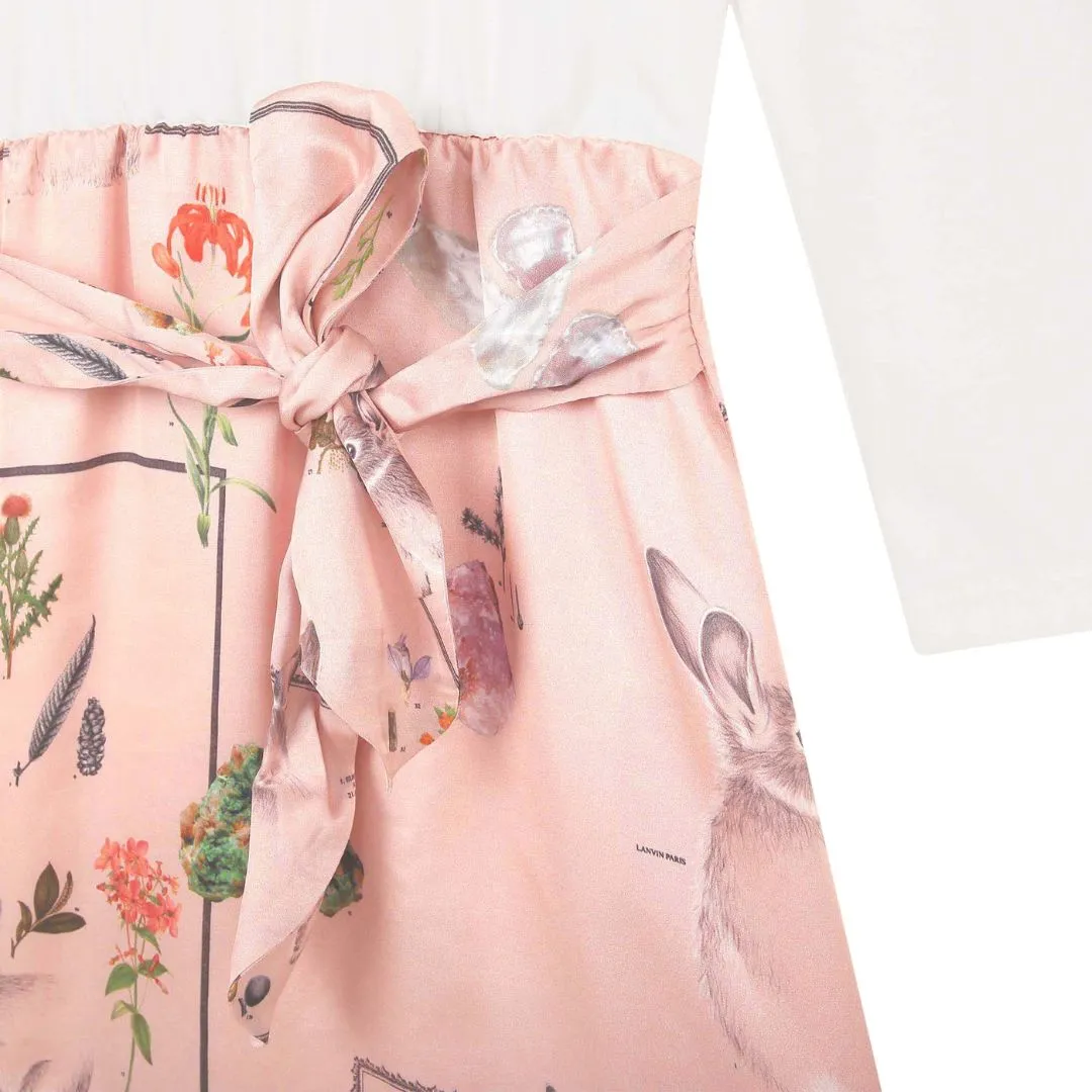 Lanvin Dress Floral White & Pink