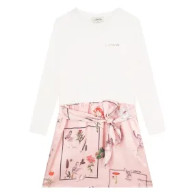 Lanvin Dress Floral White & Pink