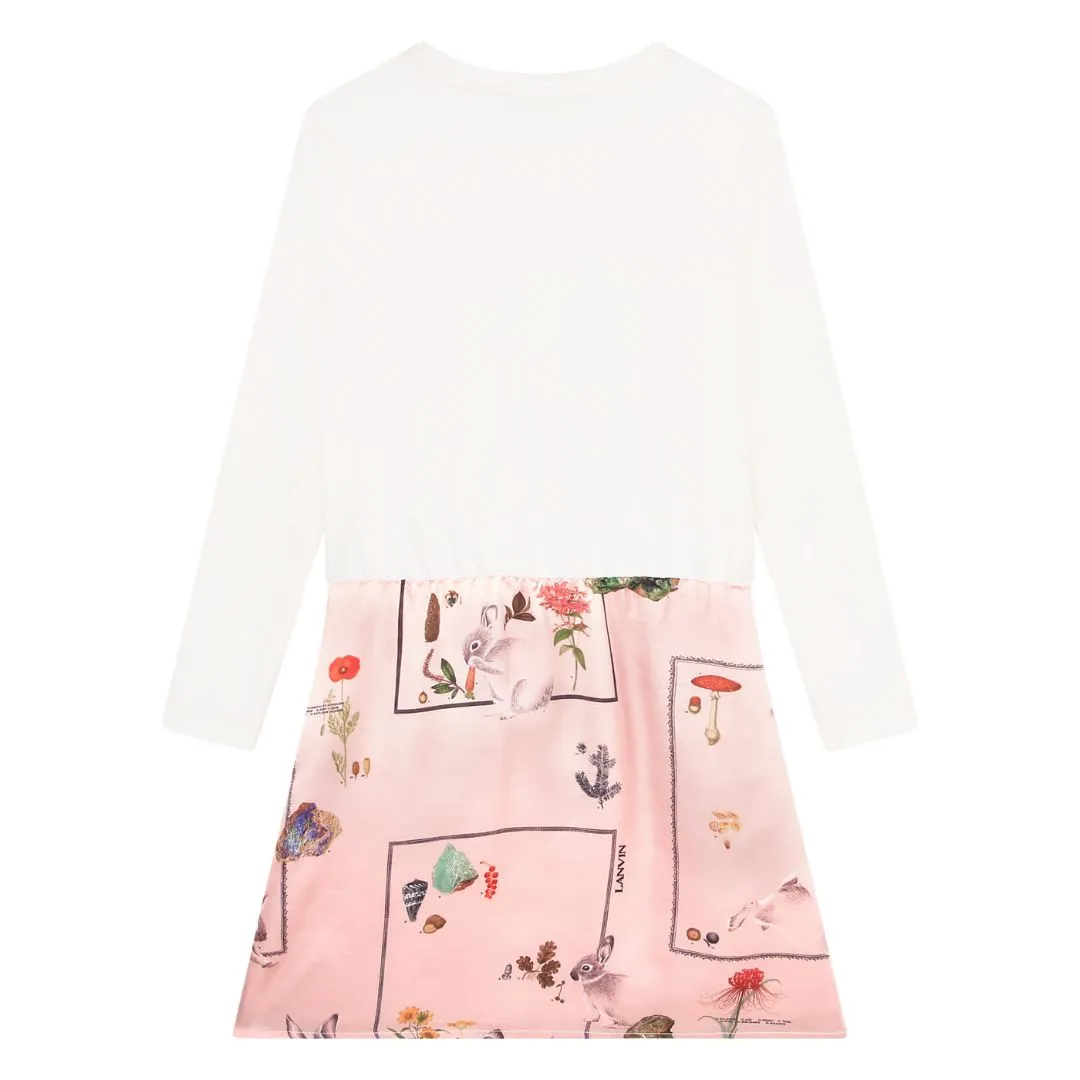 Lanvin Dress Floral White & Pink