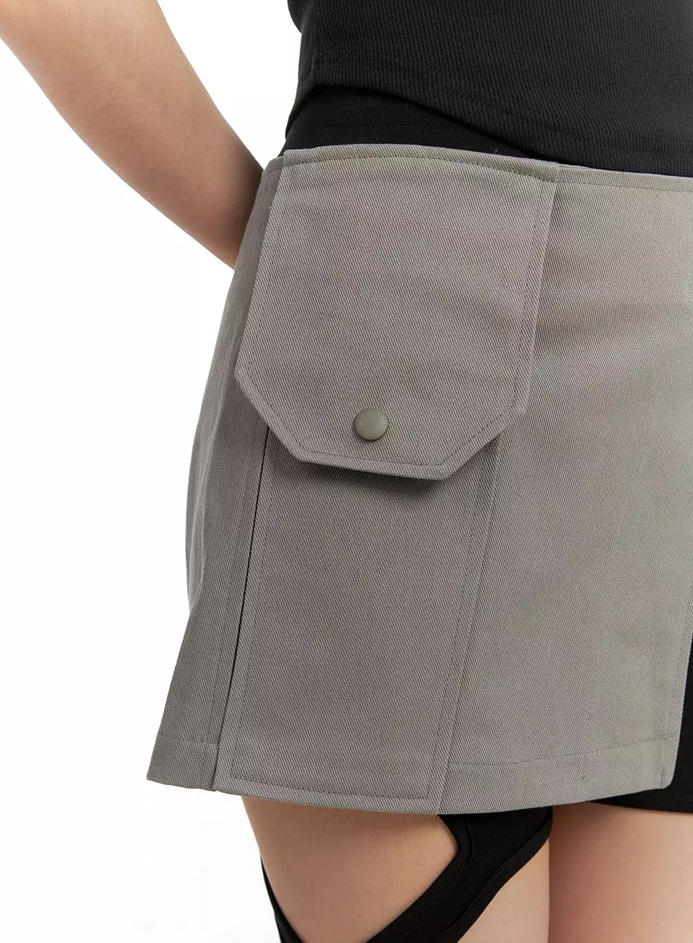 Layered Pocket Skirt CA409