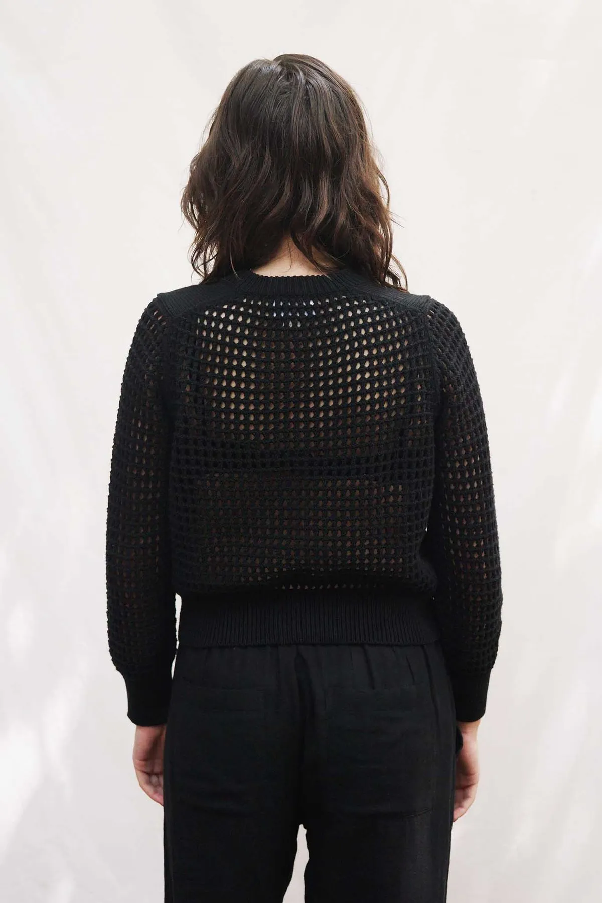 Lido Mesh Sweater - Black