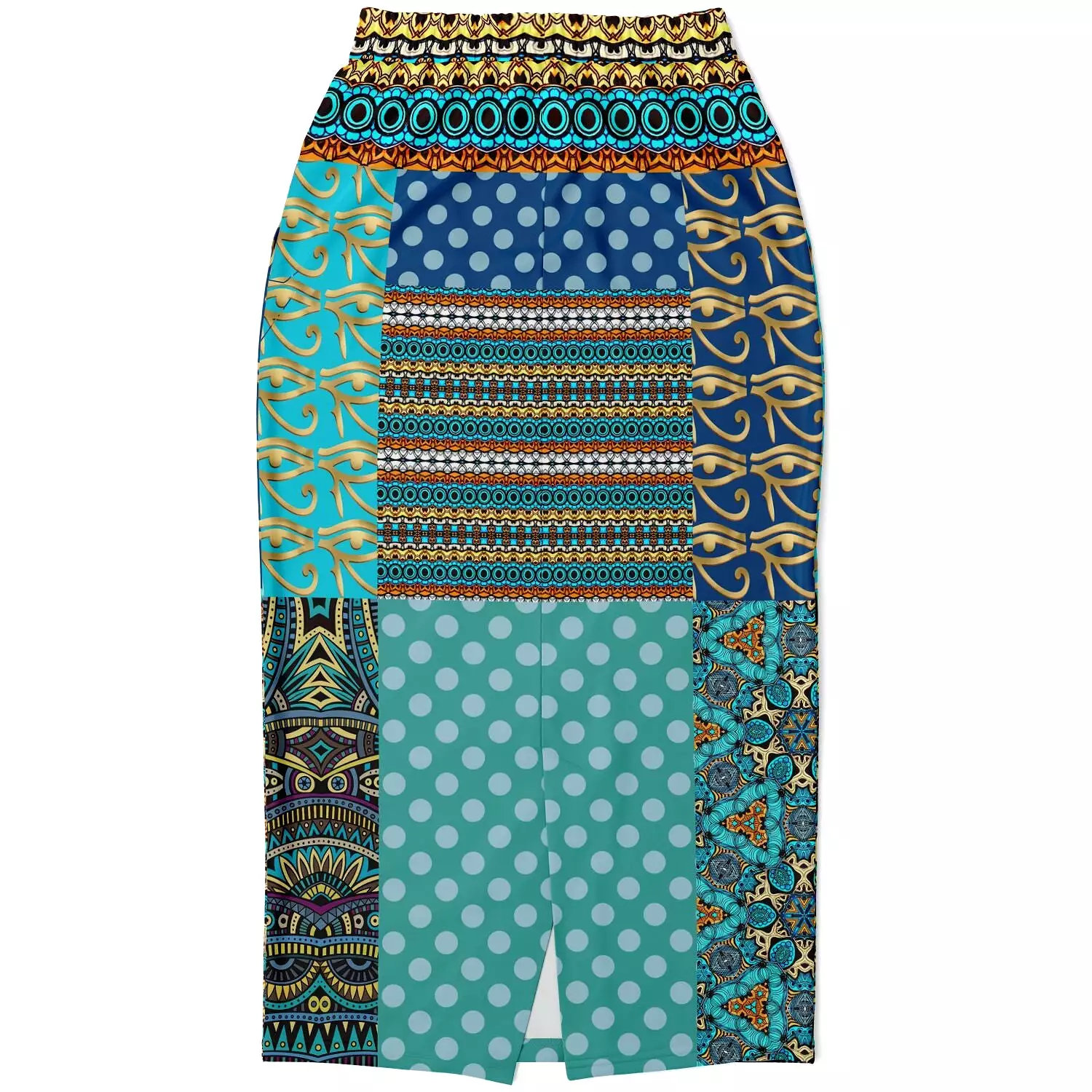 Many Blessings Horus Eye Eco-Poly Long Pocket Skirt