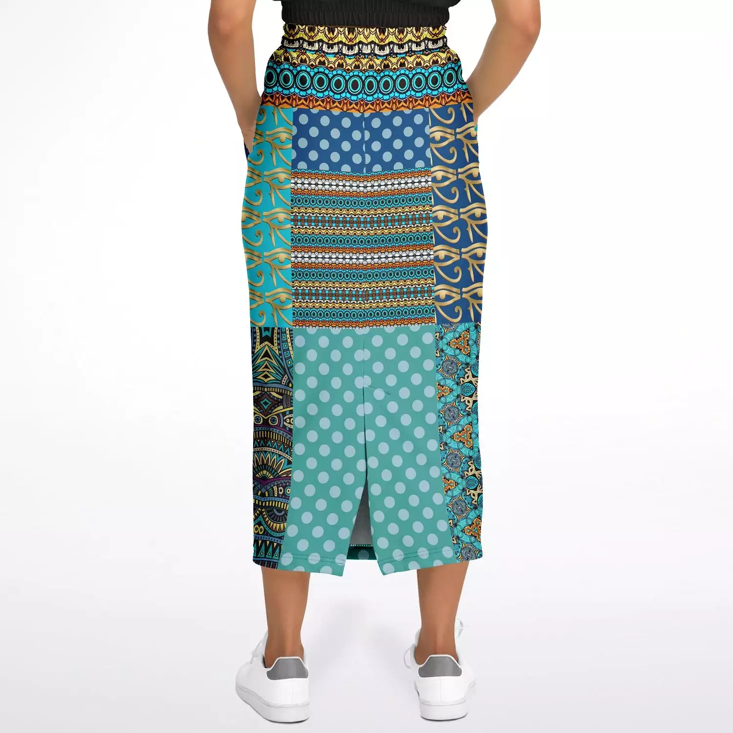 Many Blessings Horus Eye Eco-Poly Long Pocket Skirt