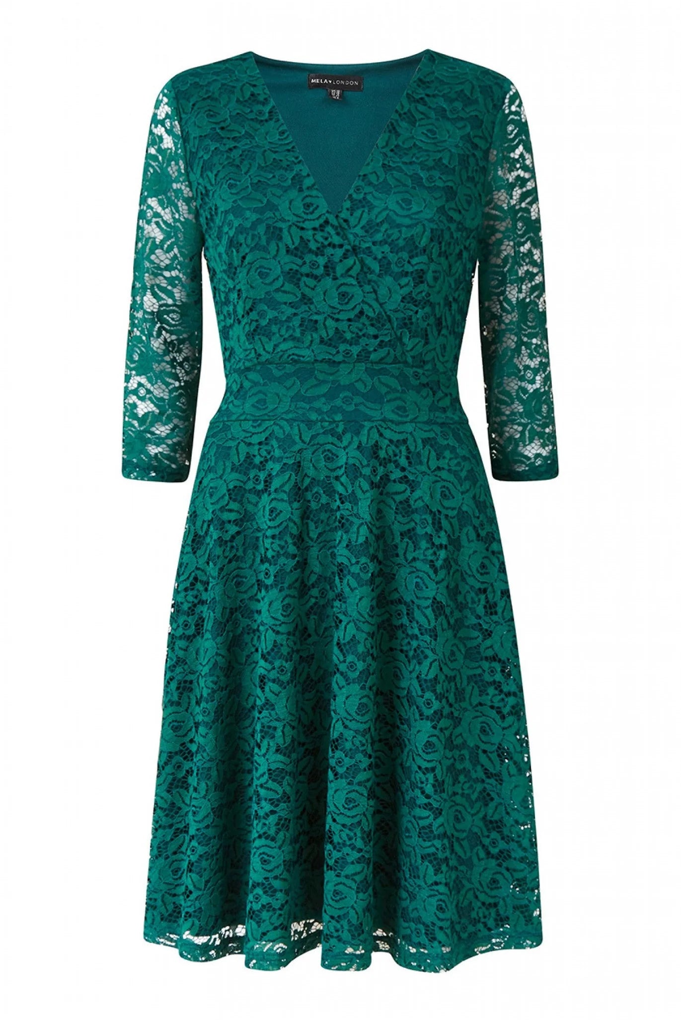 Mela London Green Lace Skater Dress