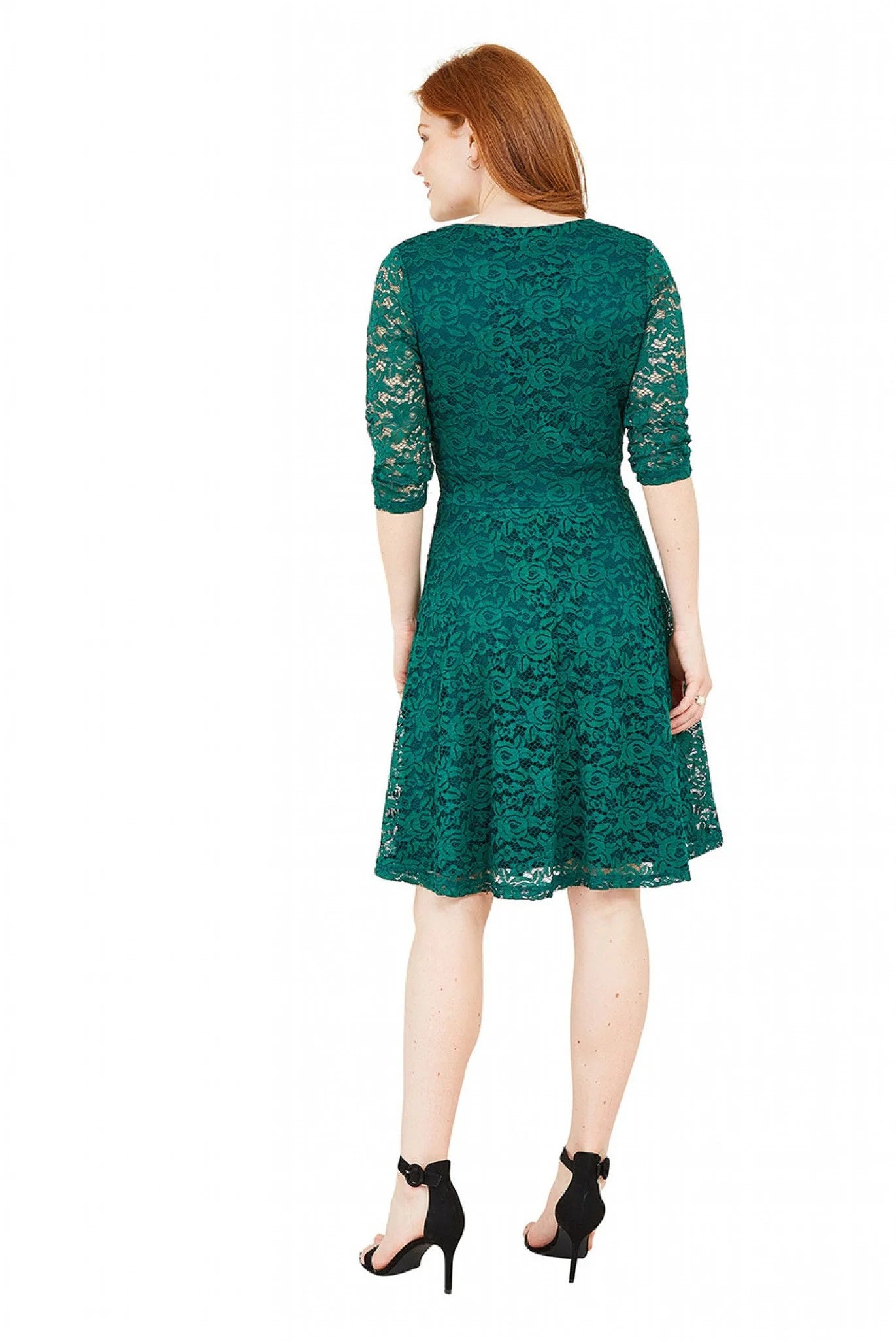 Mela London Green Lace Skater Dress