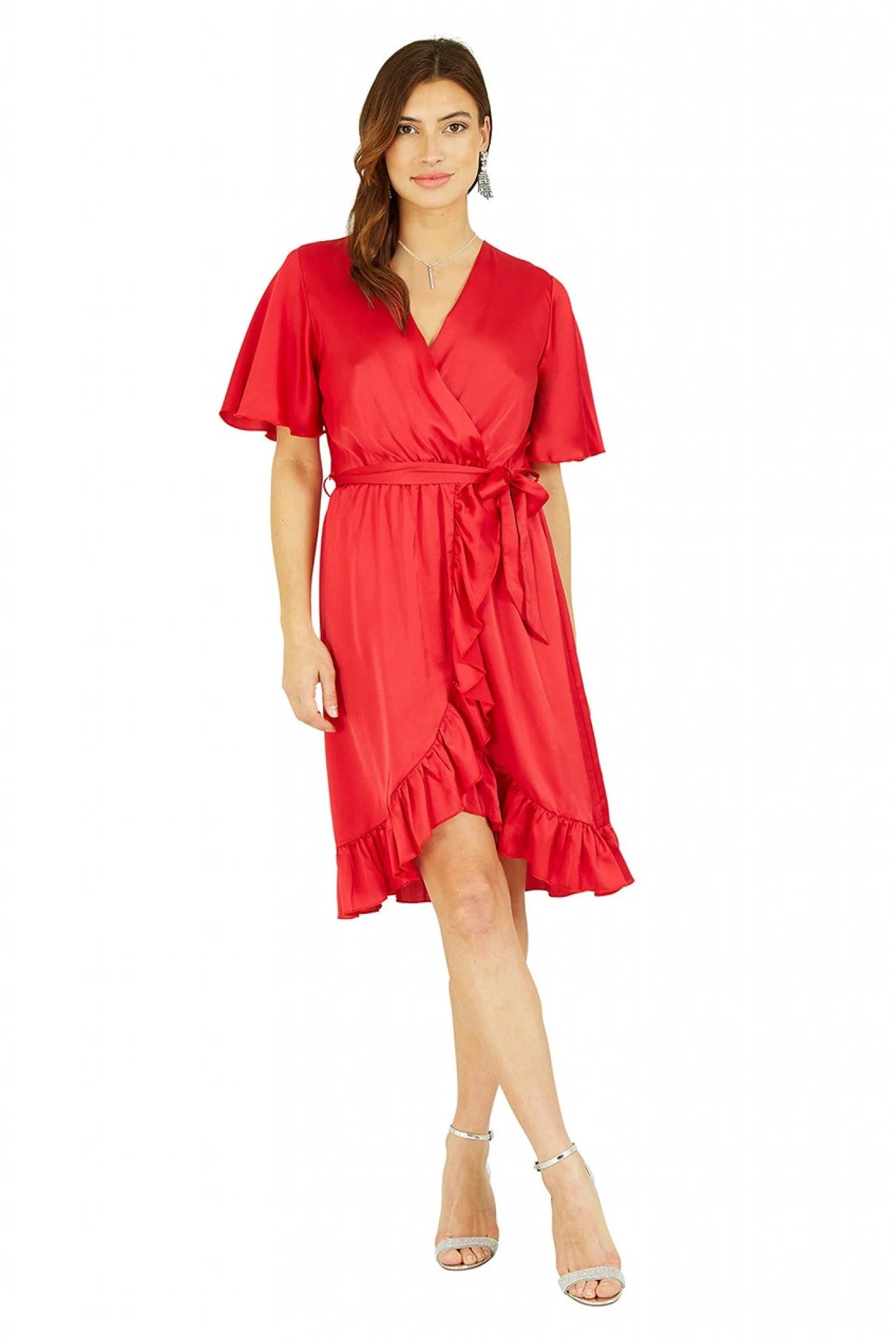 Mela London Satin Wrap Dress