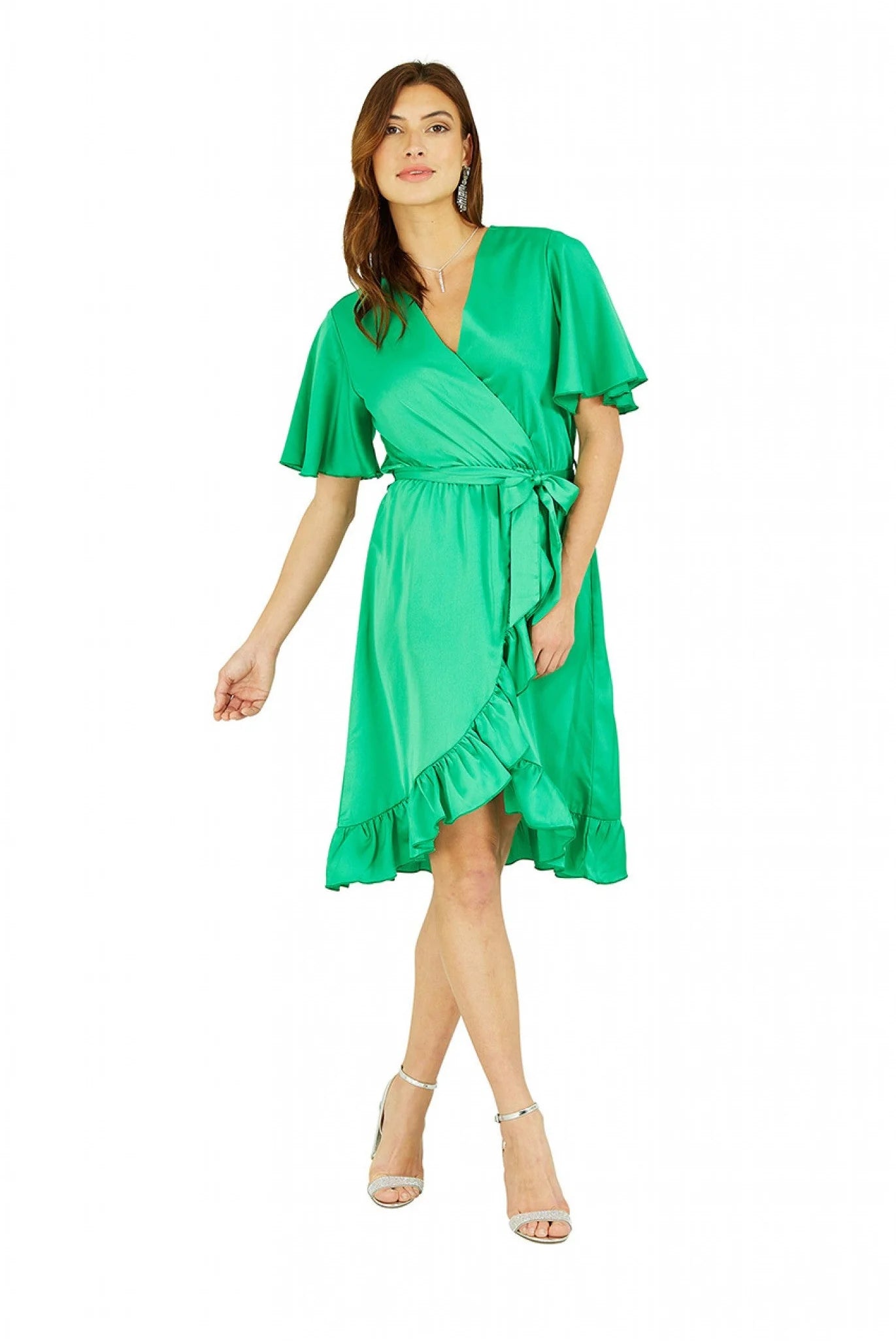 Mela London Satin Wrap Dress