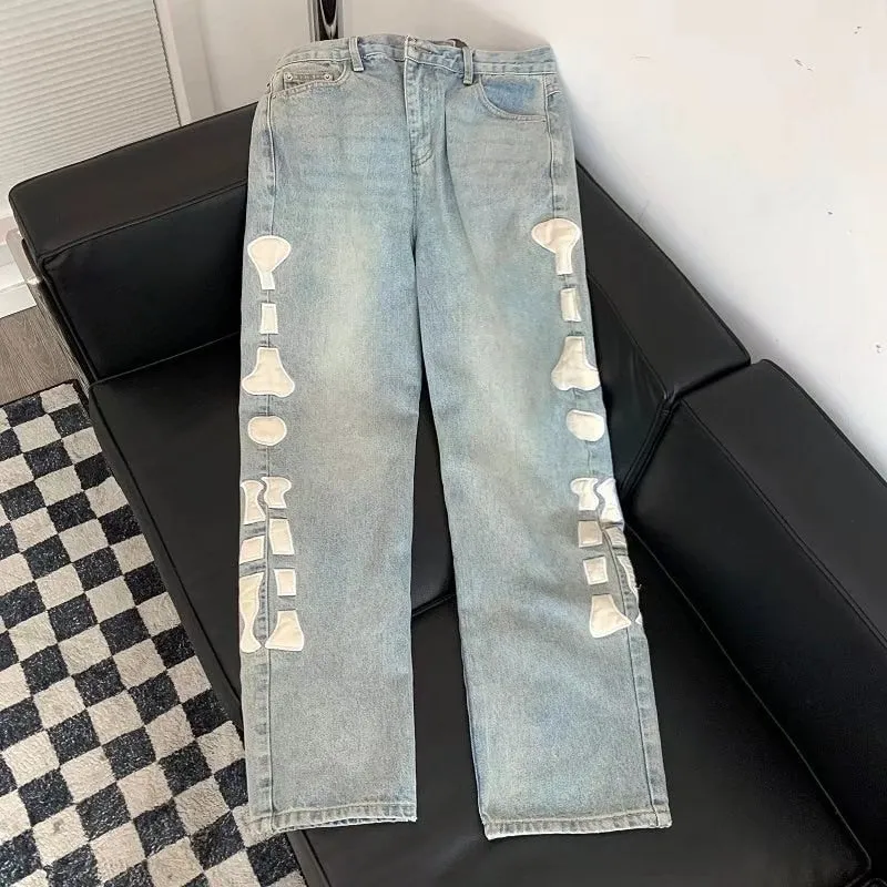 Men's Summer Korean Version Thin Denim Loose Straight Leg Pants