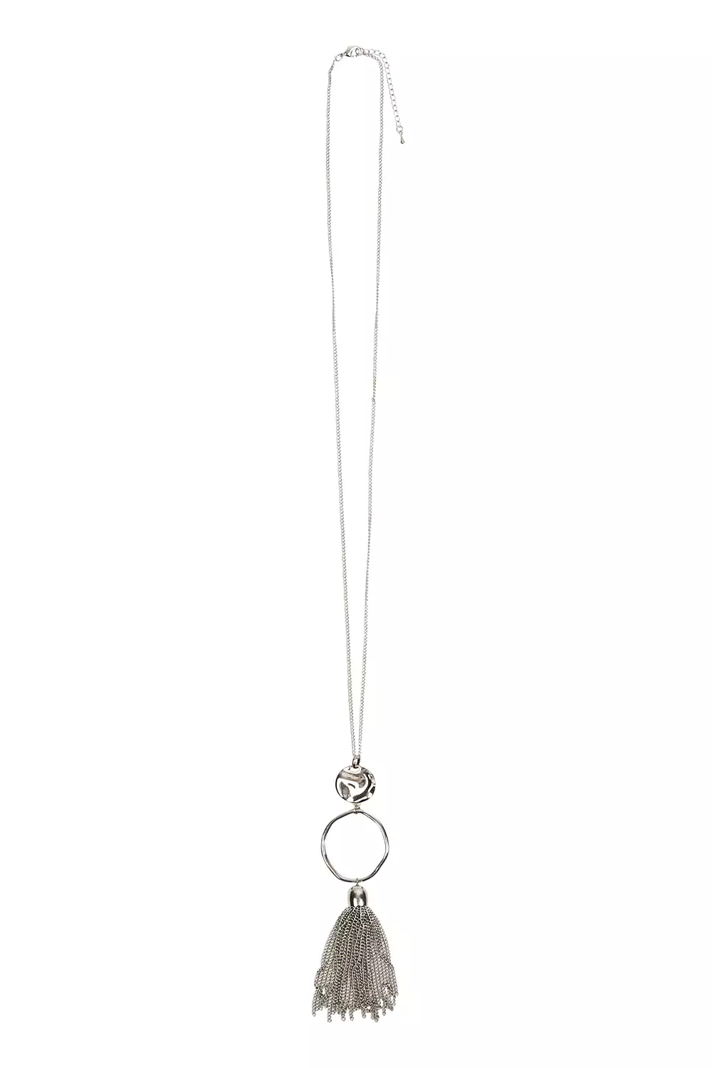 Meta Drop Necklace - Silver