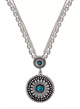 Montana Silversmiths - Desert Mesa Flower Drop Pendant Necklace