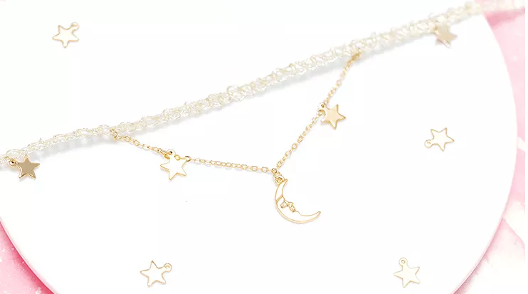 ‘’MOON & STAR‘’LACE CHOKER BY60402