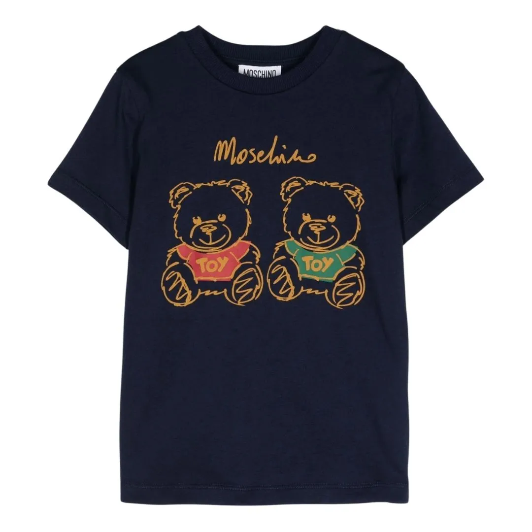 Moschino T-Shirt Twin Bear Black