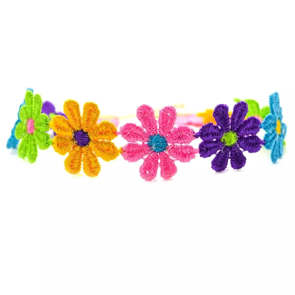 Multi Colored Flower Choker