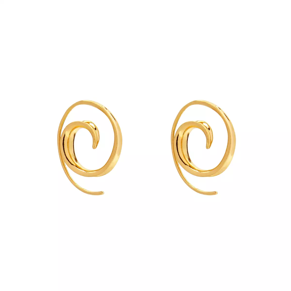 Najo Spiral Yellow Gold Earring