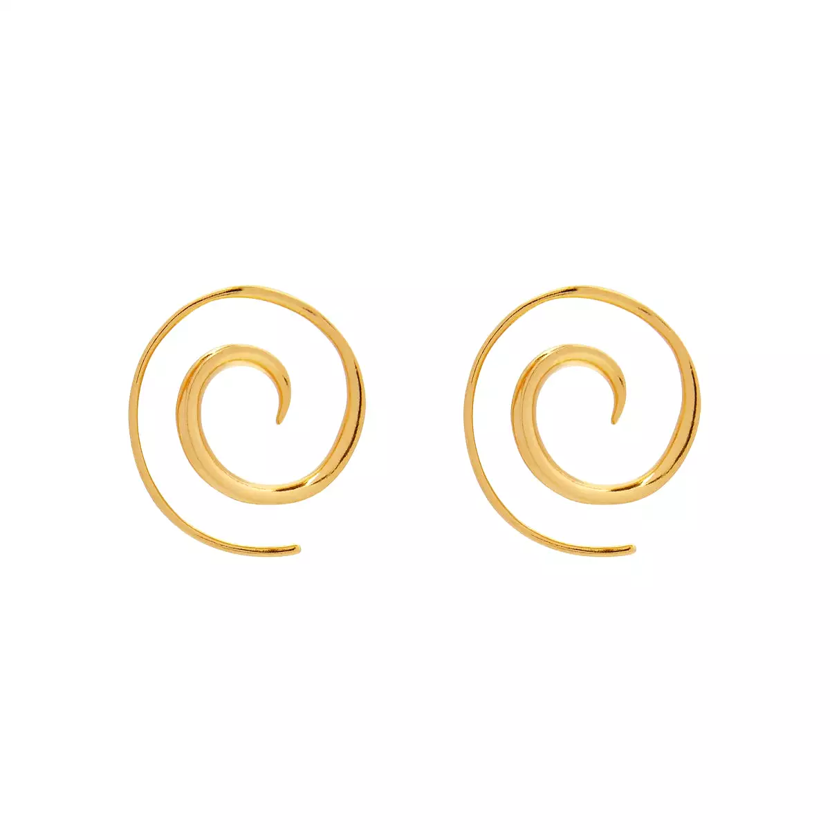 Najo Spiral Yellow Gold Earring