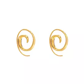 Najo Spiral Yellow Gold Earring