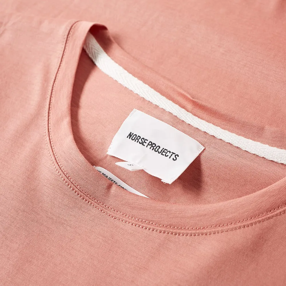 Norse Projects Long Sleeve Esben Blind Stitch TeeFusion Pink