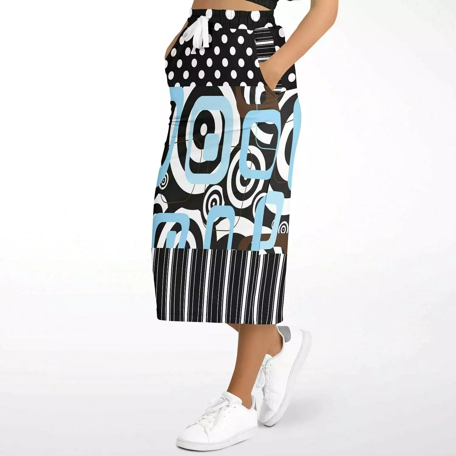 Pacific Palisades Geo Swirl Eco-Poly Long Pocket Skirt