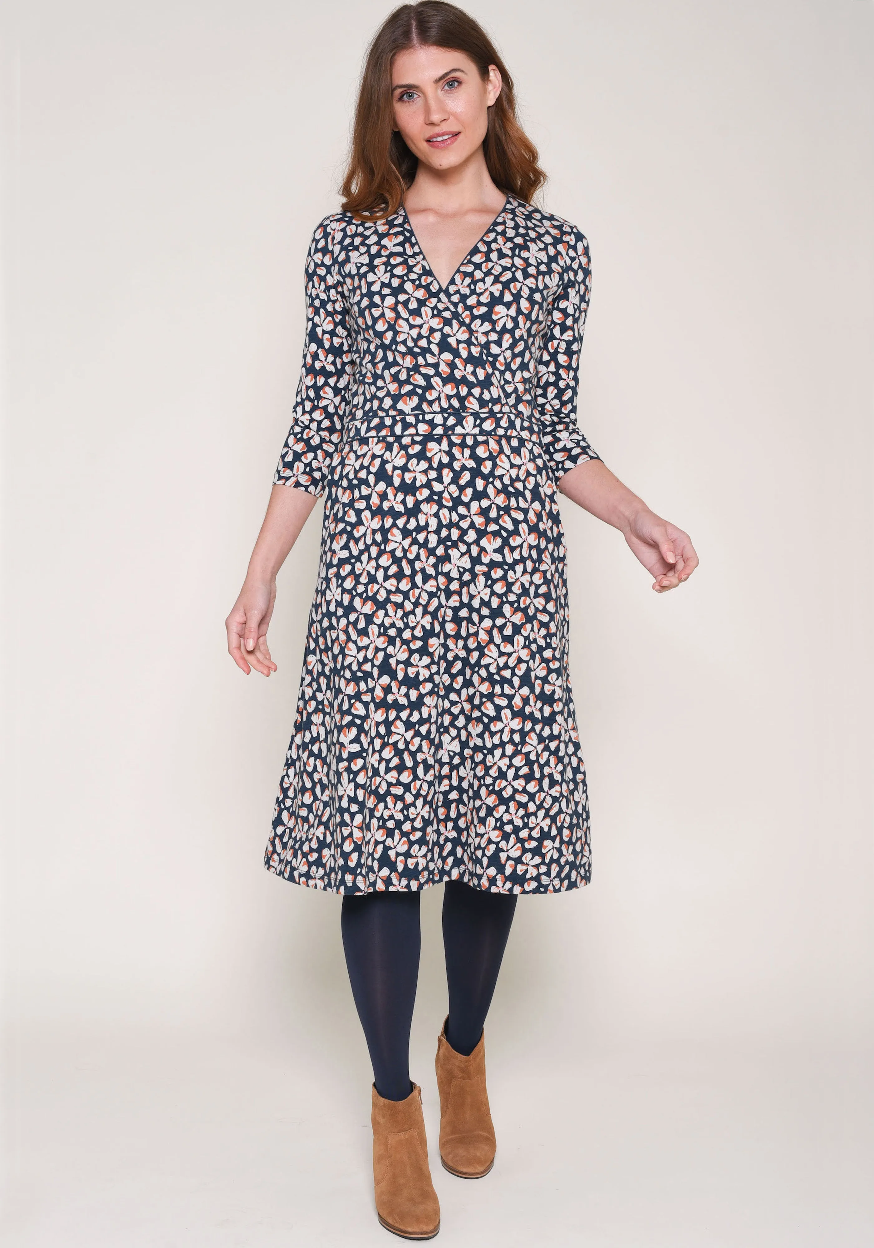 Petals 3/4 Wrap Dress