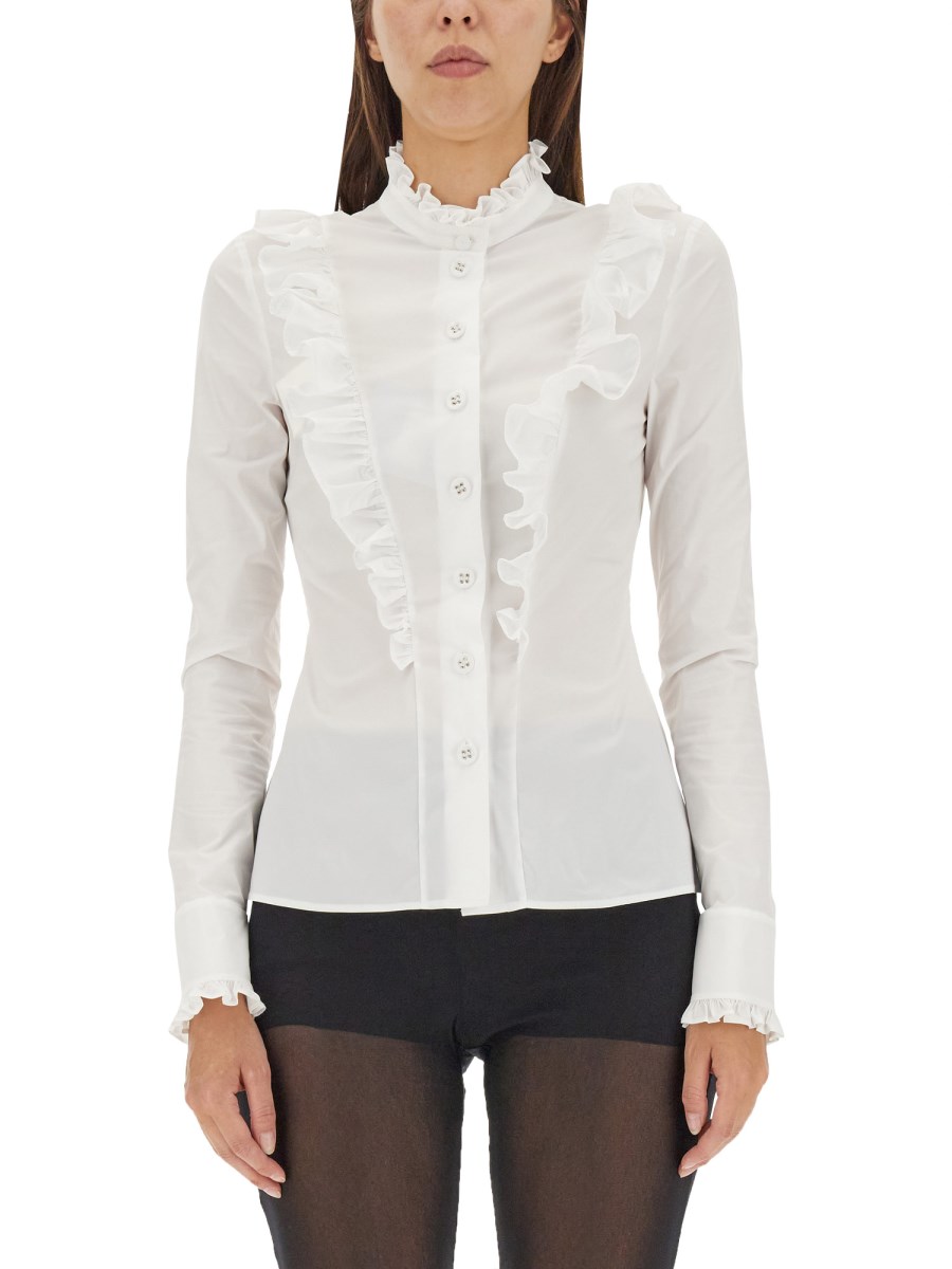 PHILOSOPHY DI LORENZO SERAFINI    STRETCH TAFFETA SHIRT