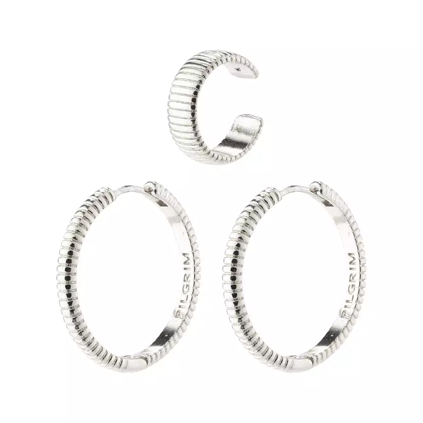 PILGRIM Xena Hoop and Cuff Earring Set