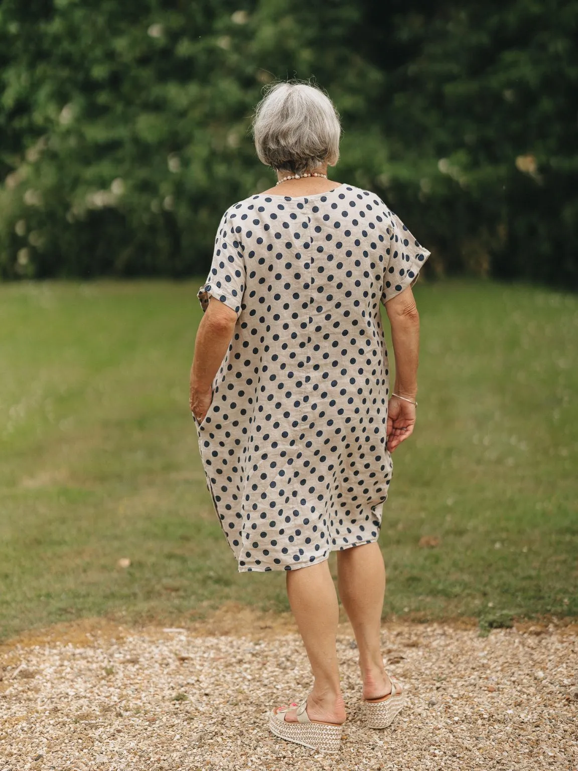 Polka Dot Button Dress Lilly