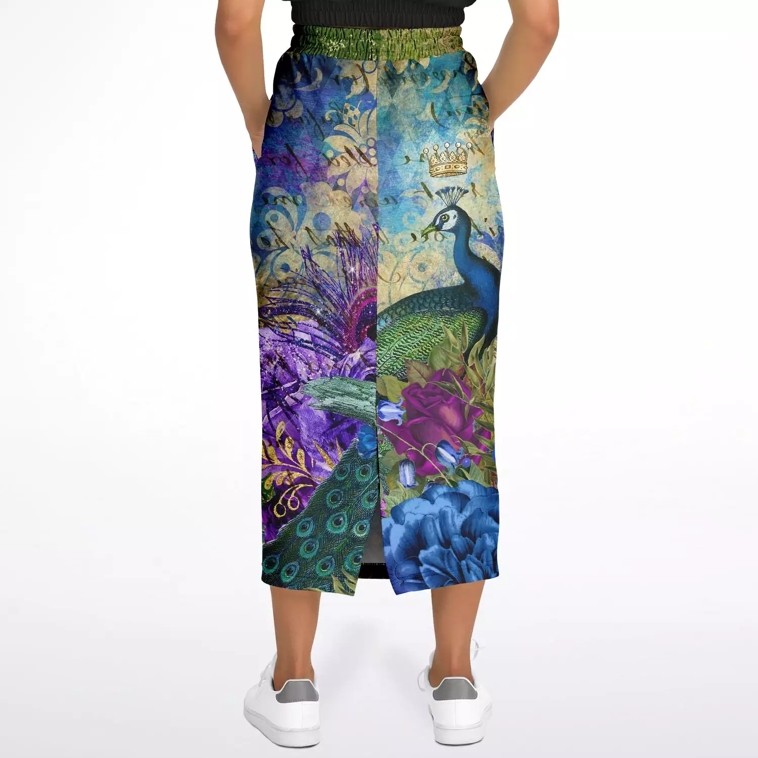 Purple Fusion Eco-Poly Long Pocket Skirt