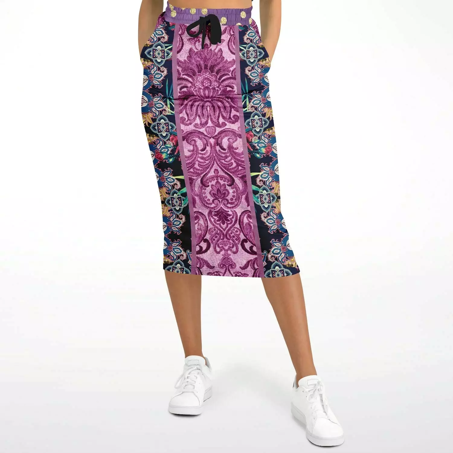 Purple Jamboree Eco-Poly Long Pocket Skirt