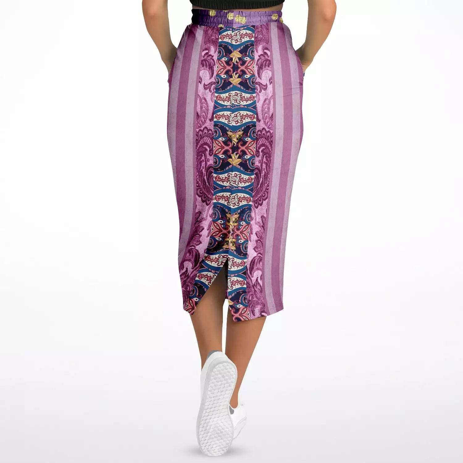 Purple Jamboree Eco-Poly Long Pocket Skirt