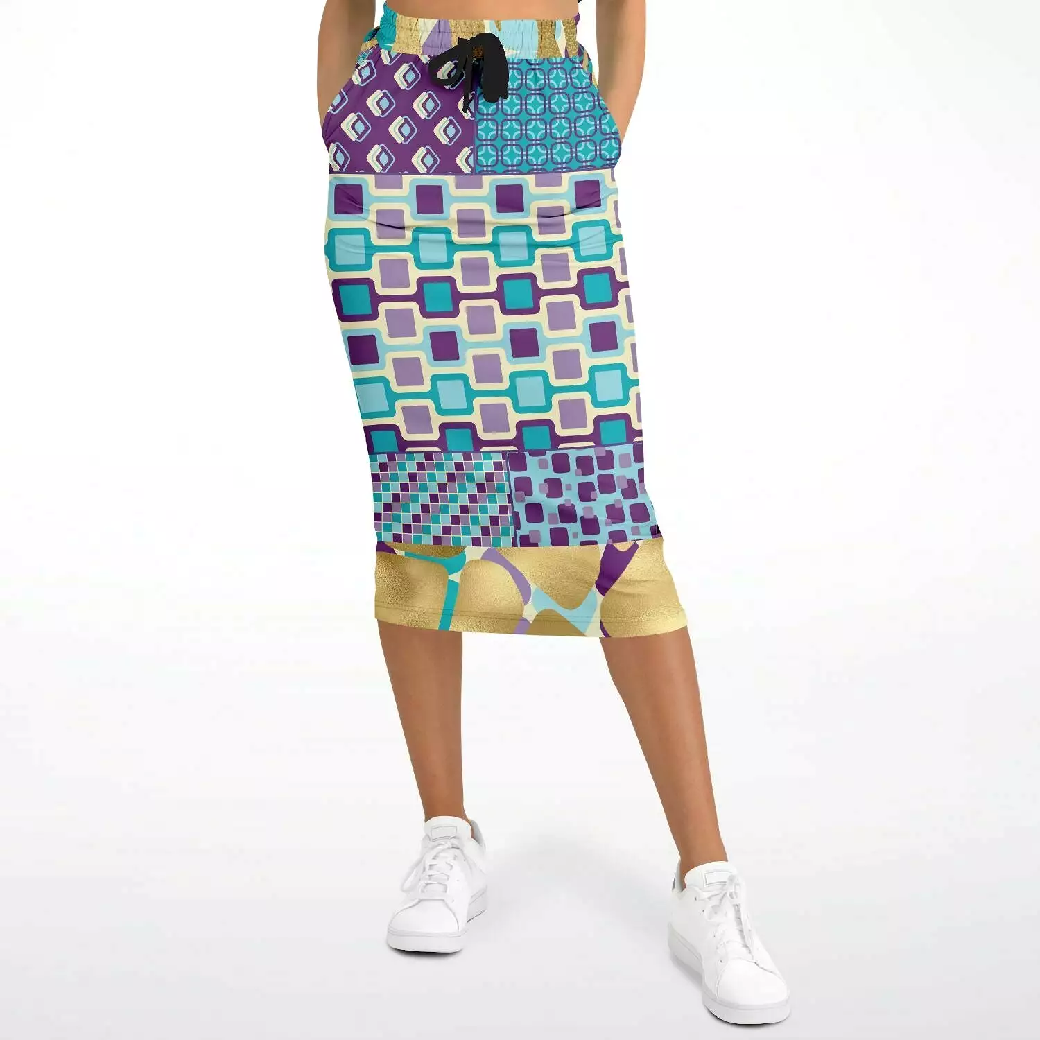 Purple Jetson Eco-Poly Long Pocket Skirt