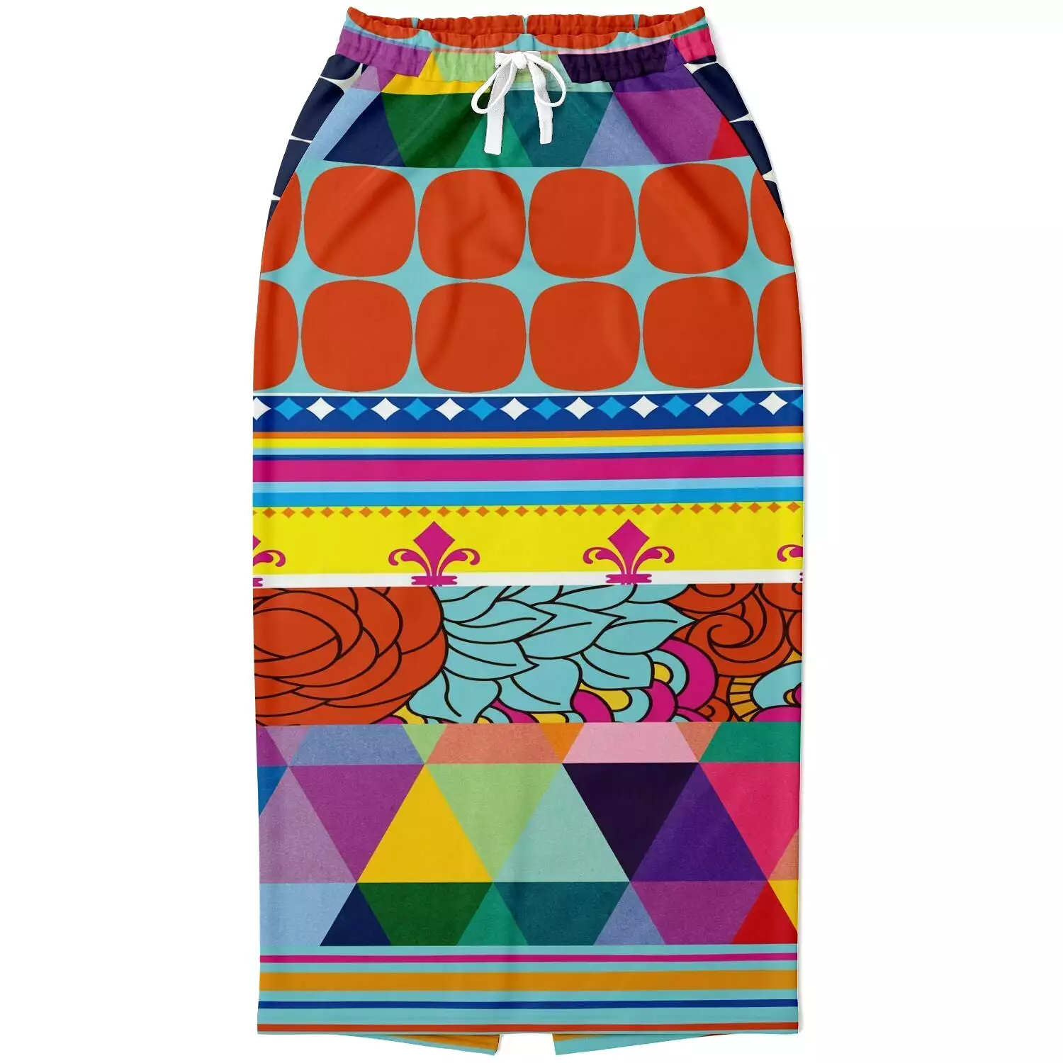 Queenie Eco-Poly Long Pocket Skirt