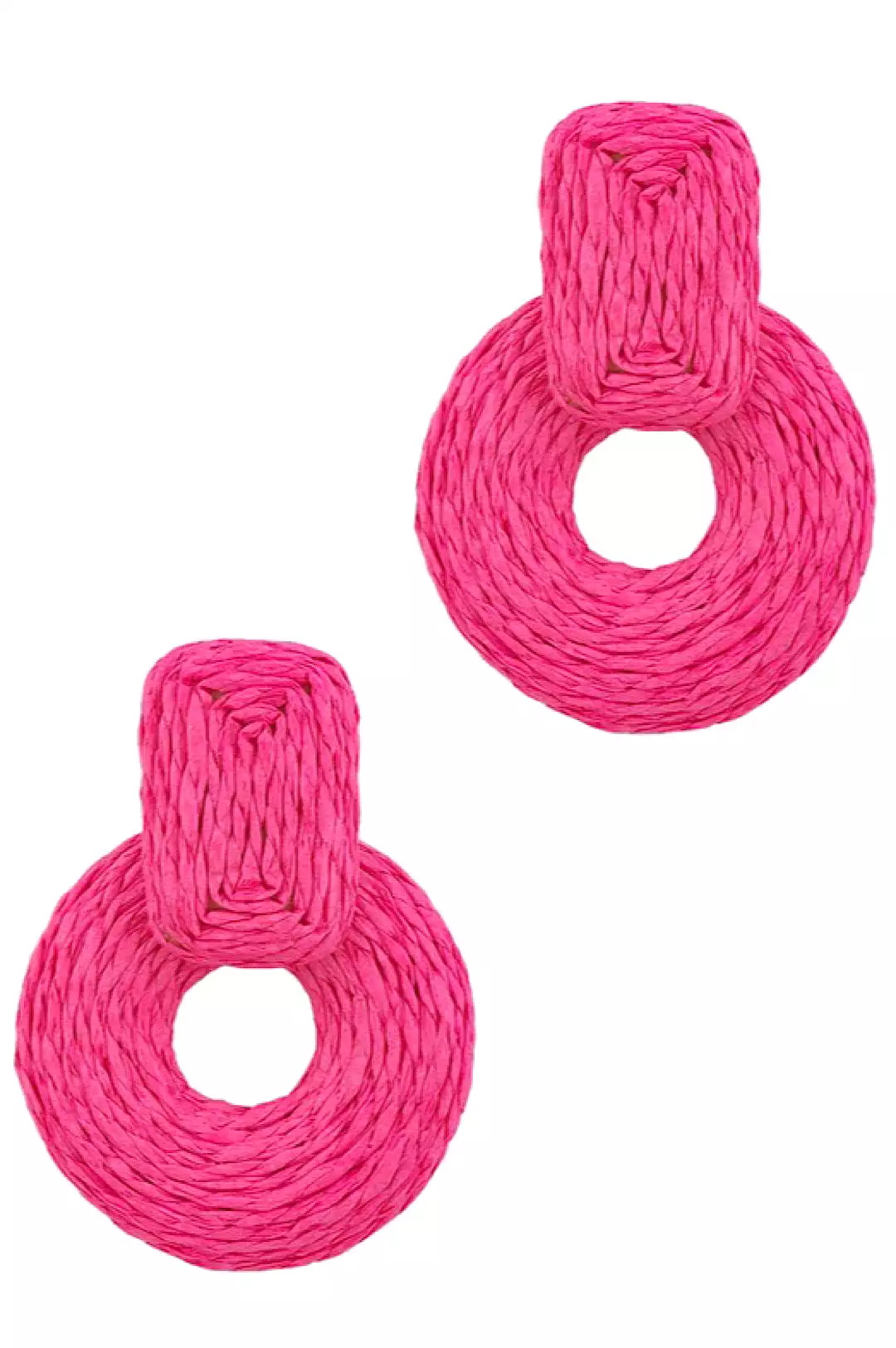 Raffia Door Knocker Earrings in