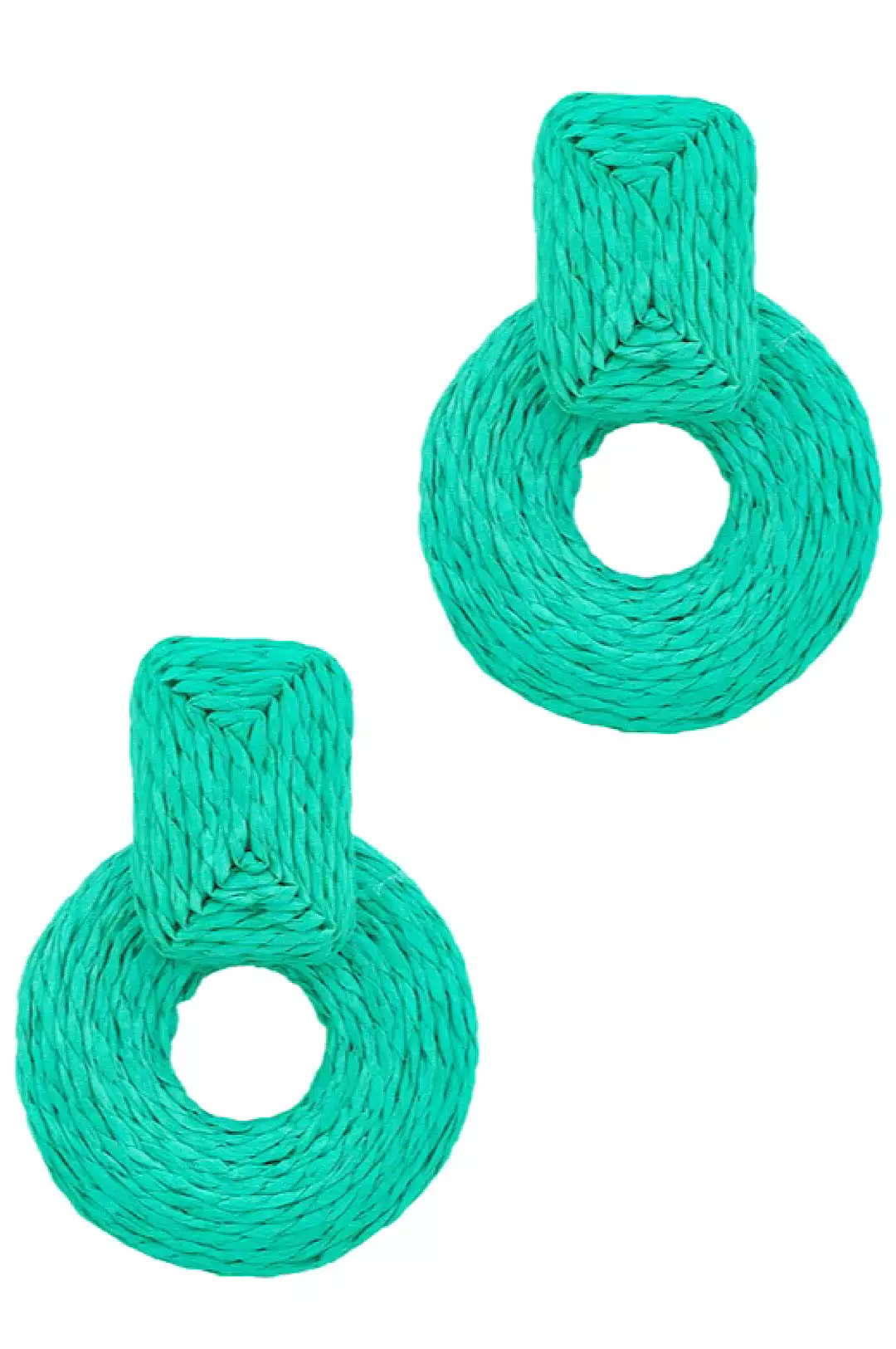 Raffia Door Knocker Earrings in