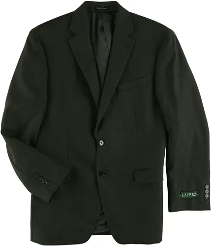 Ralph Lauren Mens Mini-Grid Two Button Blazer Jacket