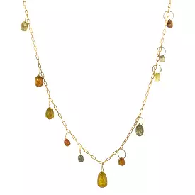 Raw Diamond Briolette Necklace