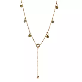 Rose & Raw Diamond Drop Necklace