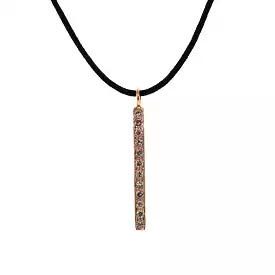 Rose Gold Diamond Bar Necklace