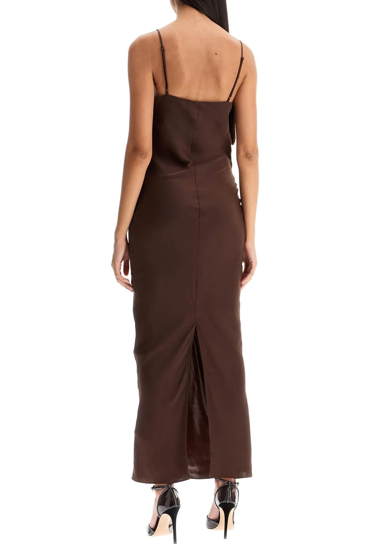 Rotate Lace Slip Dress With Lace   Brown