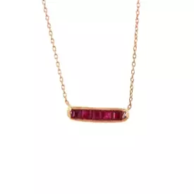 Ruby Bar Necklace