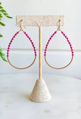 Sandy Memories Earrings in Fuchsia