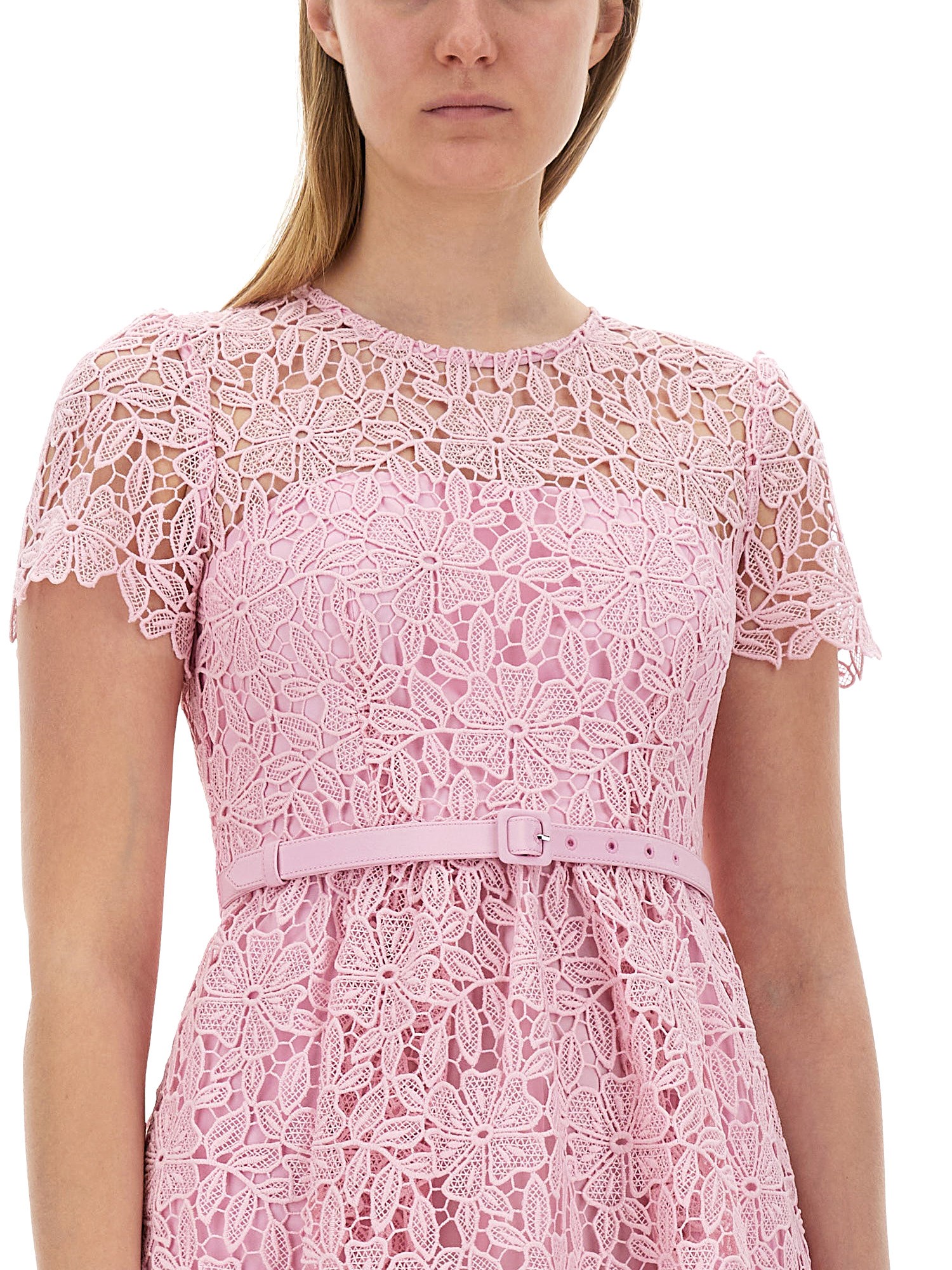 SELF-PORTRAIT    LACE MINI DRESS