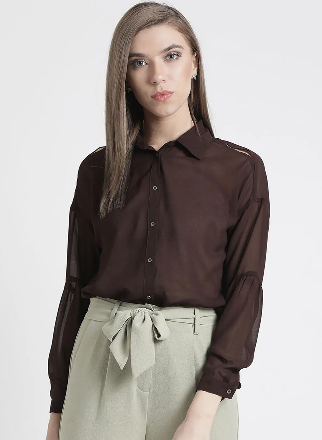 Shirt With Blouson Sleeve