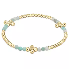 Signature Cross Gold Bliss Pattern  2.5mm Bead Bracelet