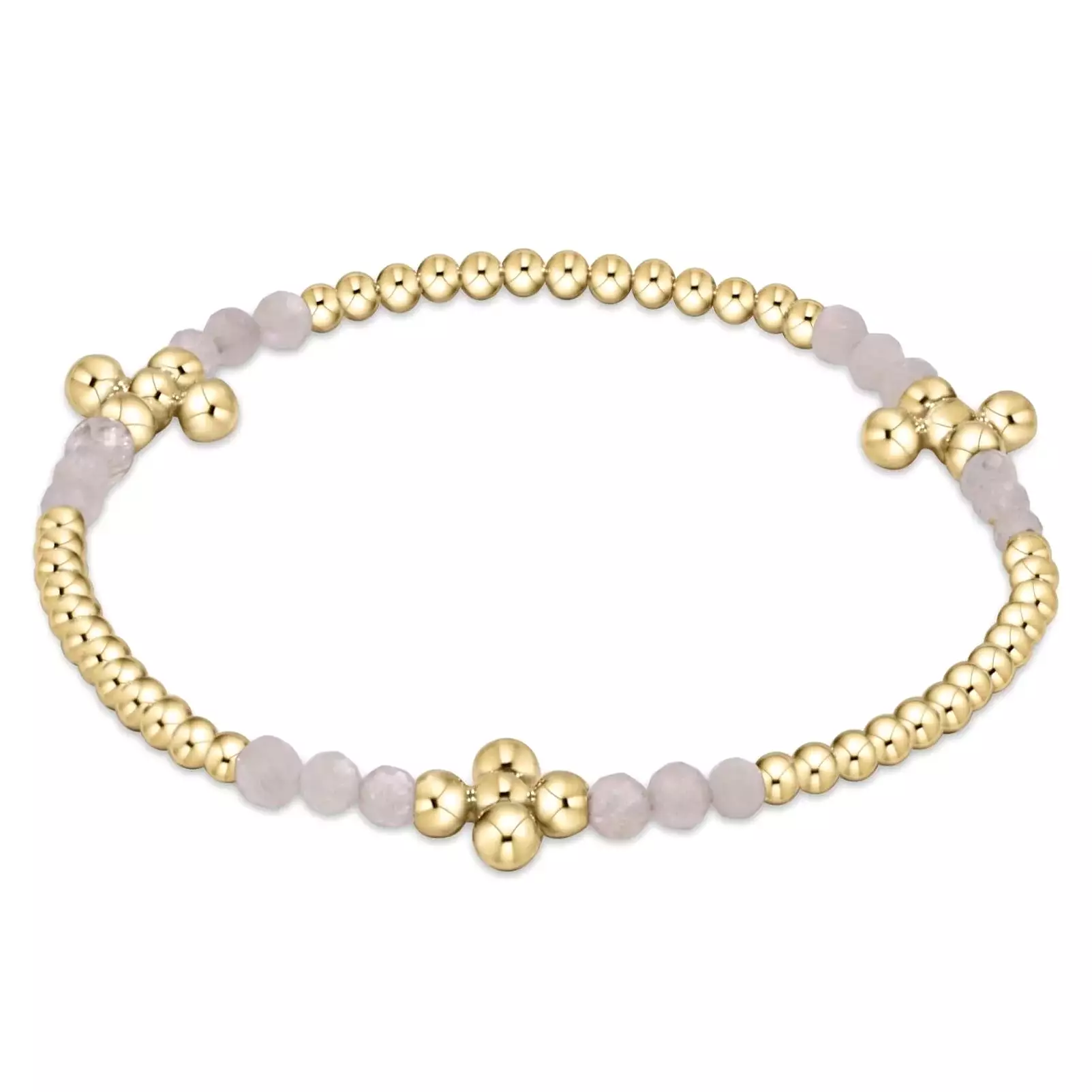 Signature Cross Gold Bliss Pattern  2.5mm Bead Bracelet