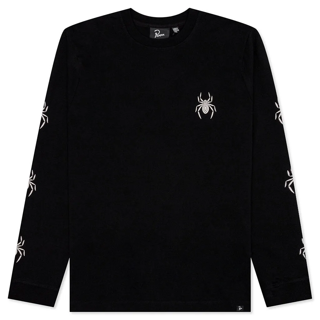 Spidered Long Sleeve T-Shirt - Black