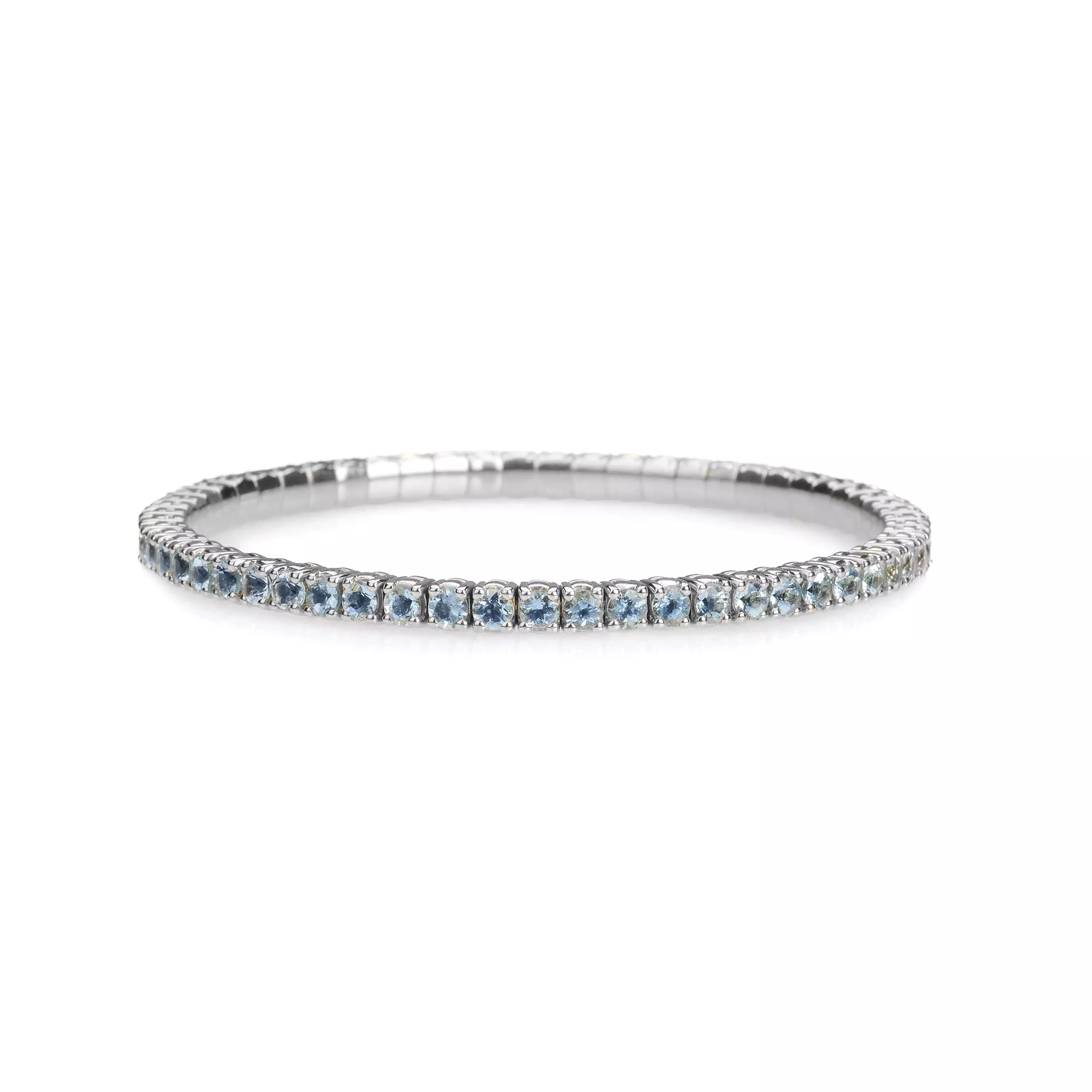 Stretch & Stack Aquamarine Tennis Bracelet, 2.25-8.58 Carats