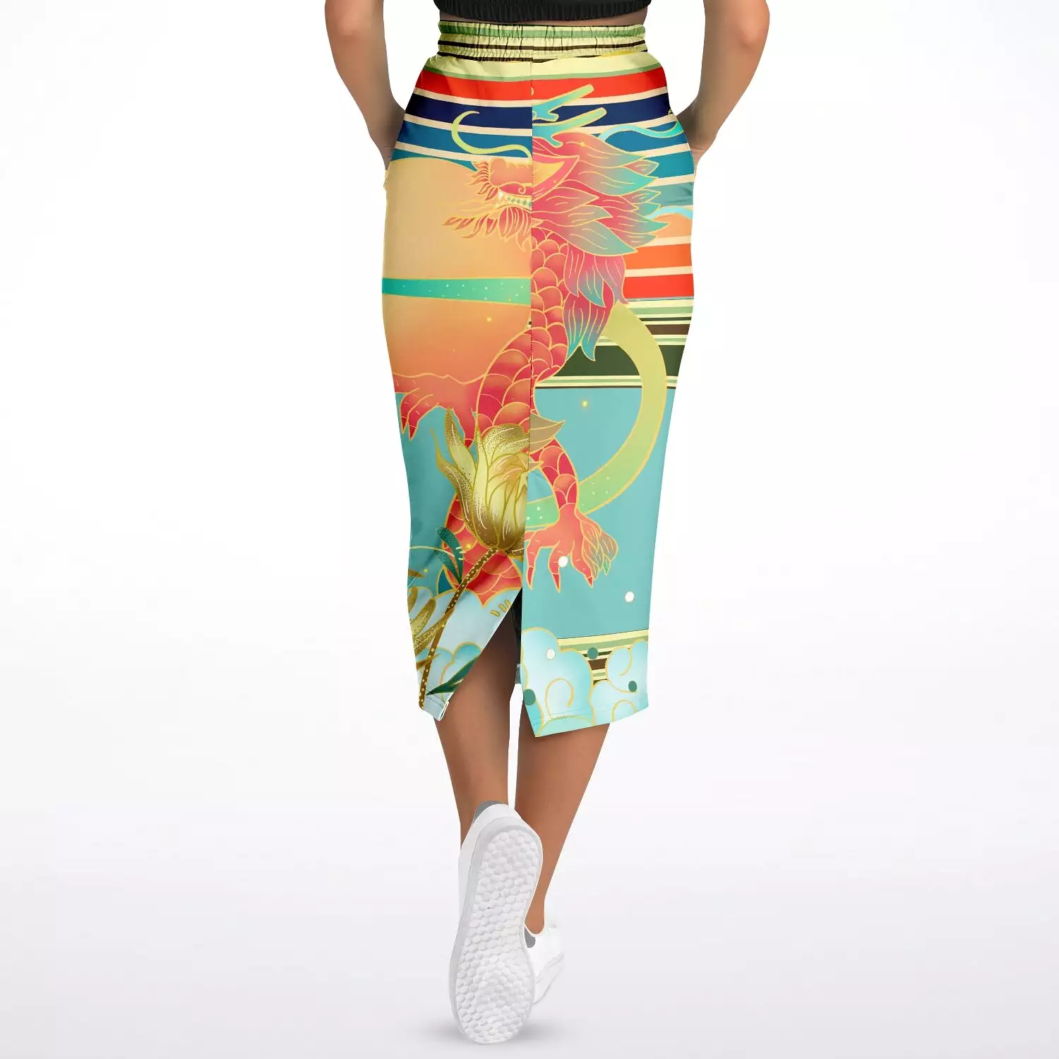 The Koi Dragon Pocket Maxi Skirt