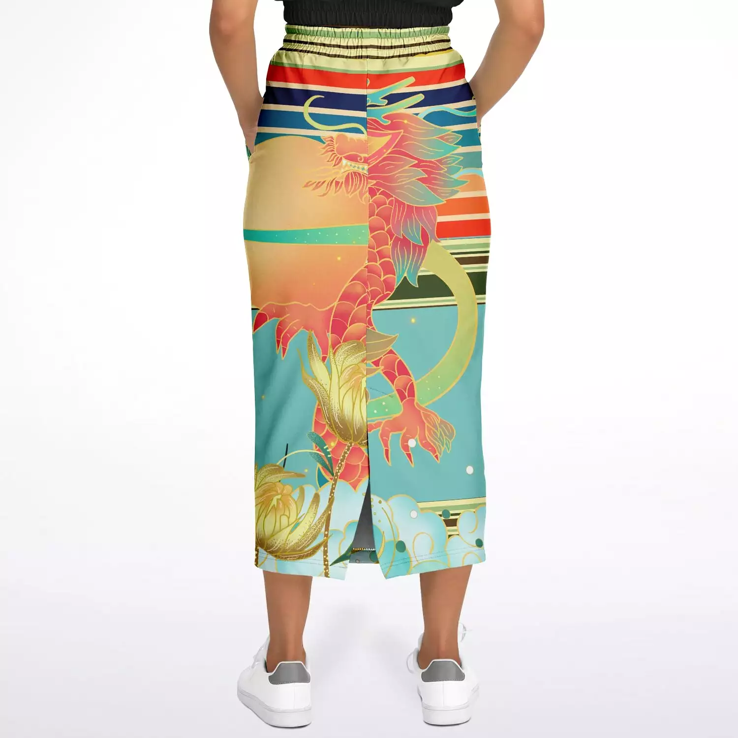 The Koi Dragon Pocket Maxi Skirt