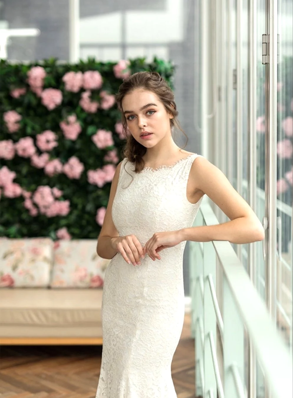 The Kordele Wedding Bridal Sleeveless Lace Dress